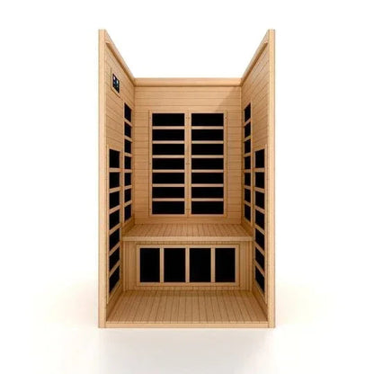Golden Designs Ultra Low EMF 1-Person Dynamic "Gracia" Infrared Sauna with Hemlock Wood | Model: DYN-6119-01 Elite
