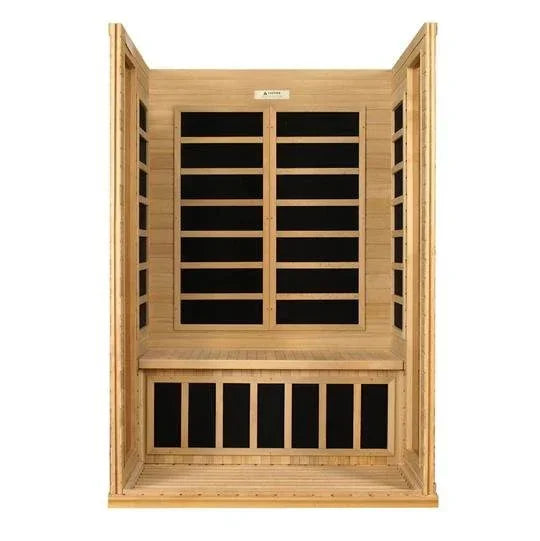 Golden Design Ultra Low EMF 2-Person Dynamic "Versailles" FAR Infrared Sauna with Hemlock Wood | Model: DYN-6202-03 Elite