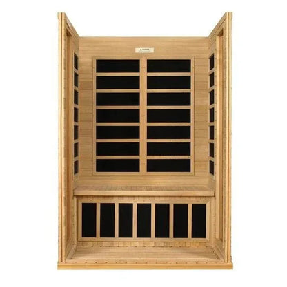 Golden Design Ultra Low EMF 2-Person Dynamic "Versailles" FAR Infrared Sauna with Hemlock Wood | Model: DYN-6202-03 Elite