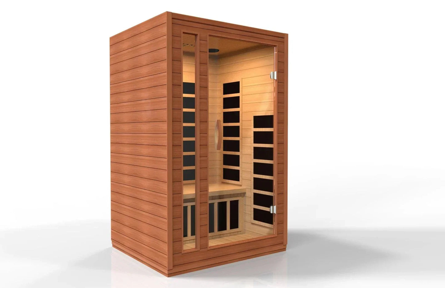 Golden Designs Low EMF 2-Person Dynamic "Cardoba" FAR Infrared Sauna with Hemlock Wood | Model: DYN-6203-01