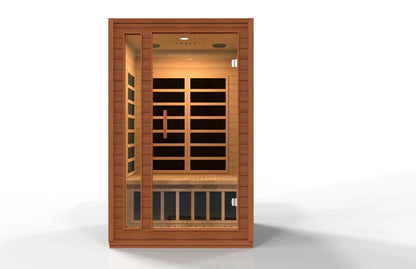 Golden Designs Low EMF 2-Person Dynamic "Cardoba" FAR Infrared Sauna with Hemlock Wood | Model: DYN-6203-01