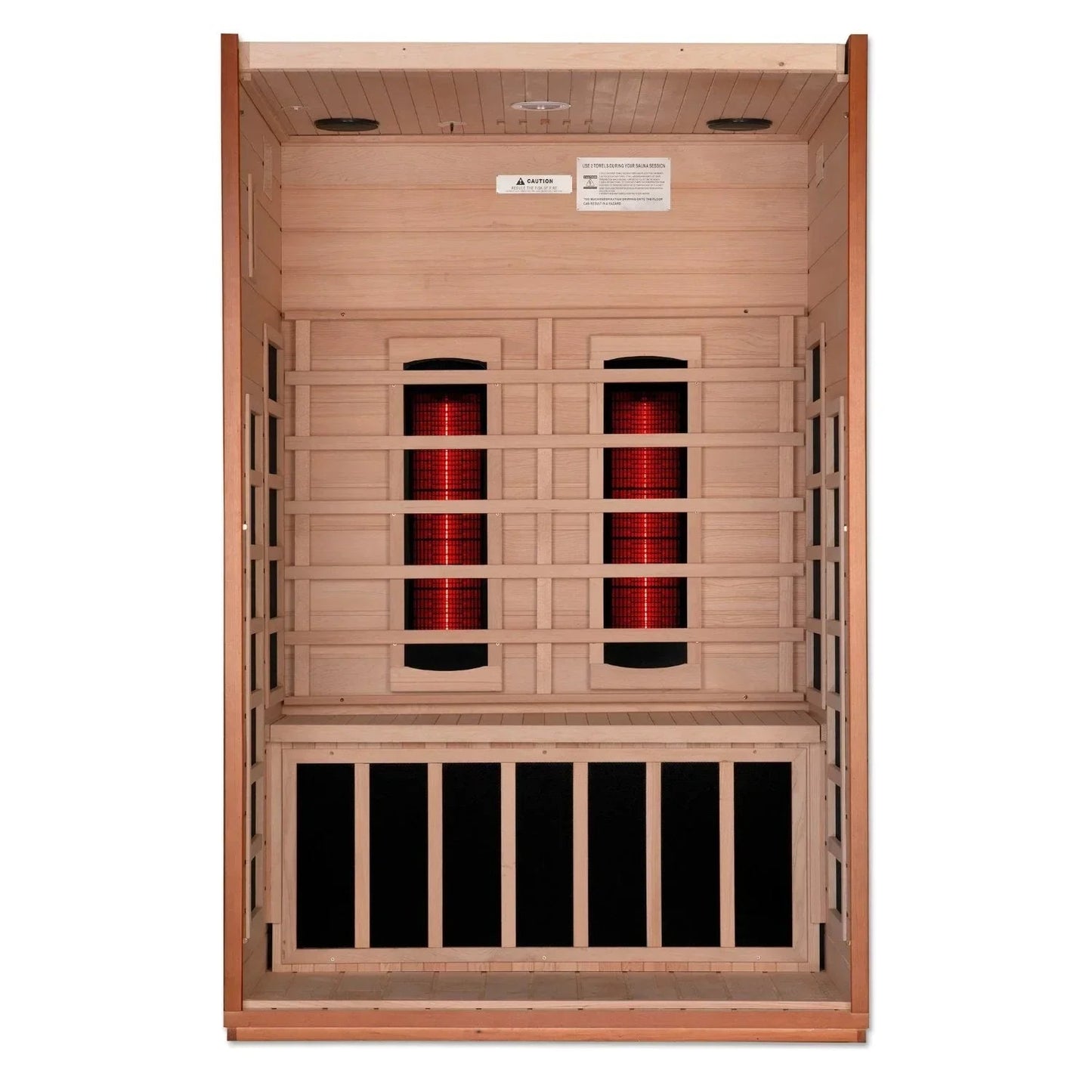 Golden Designs Near Zero EMF 2-Person Dynamic Full Spectrum "Cardoba" FAR Infrared Sauna with Hemlock Wood | Model: DYN-6203-02 FS