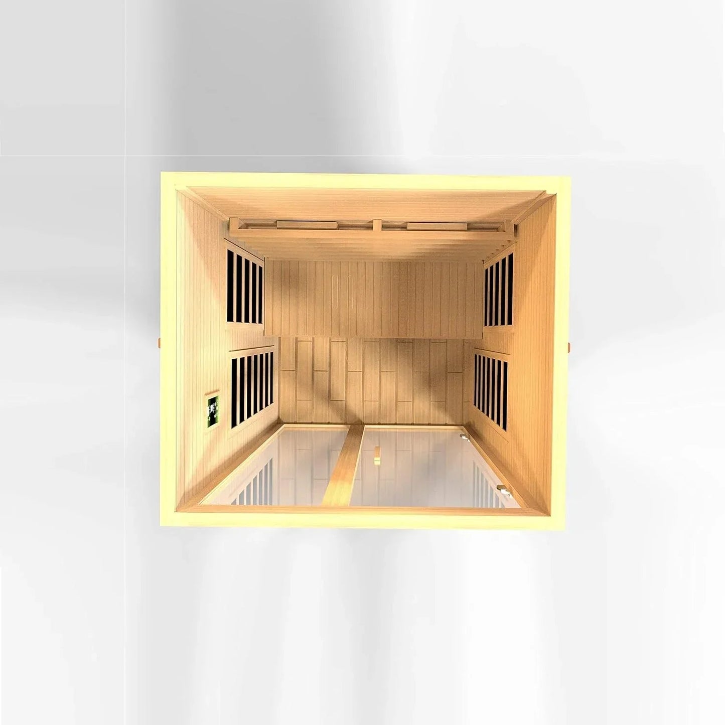 Golden Designs Ultra Low EMF 2-Person Dynamic "Santiago Elite" FAR Infrared Sauna with Dark Honey Hemlock Wood | Model: DYN-6209-02 Elite