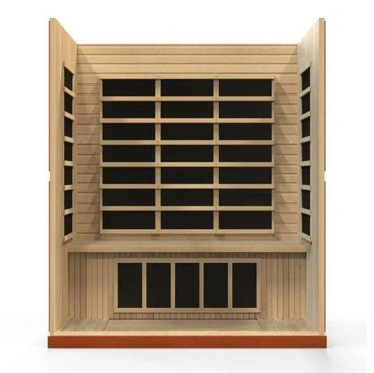 Golden Design "Bergamo Elite" Dynamic Ultra Low EMF Infrared Sauna 4-Person w/ Hemlock Wood | Model: DYN-6440-01 Elite