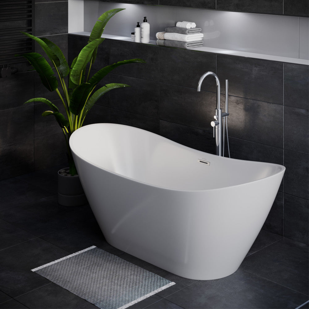 Swiss Madison Ivy 60" Double Slipper Freestanding Bathtub