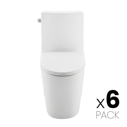 Swiss Madison St. Tropez One-Piece Elongated Toilet Side Flush 1.28 gpf (6 - Pack)