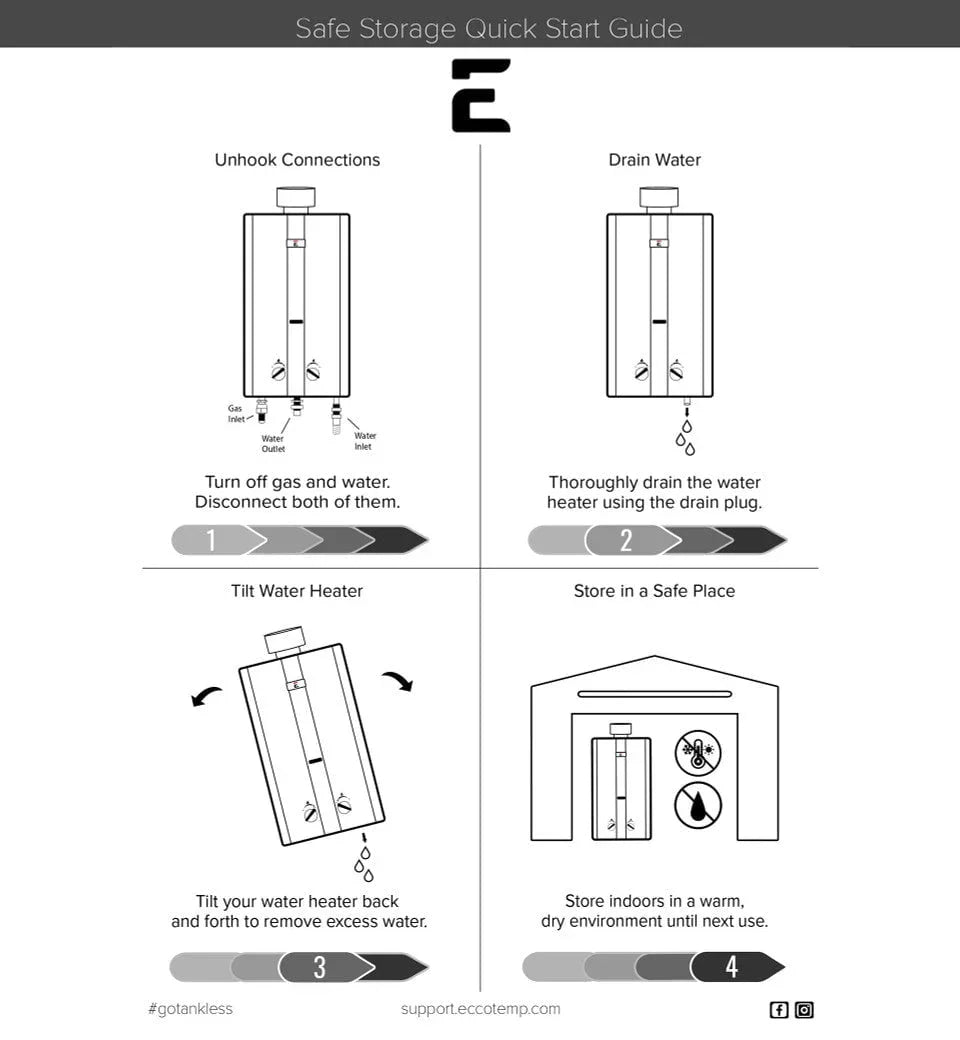 Eccotemp L10 3.0 GPM Portable Outdoor Tankless Water Heater