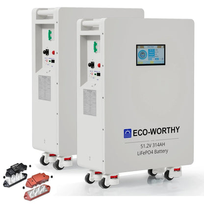 ECO-WORTHY 51.2V 314Ah LiFePO4 Battery | Solar Battery Backup for home