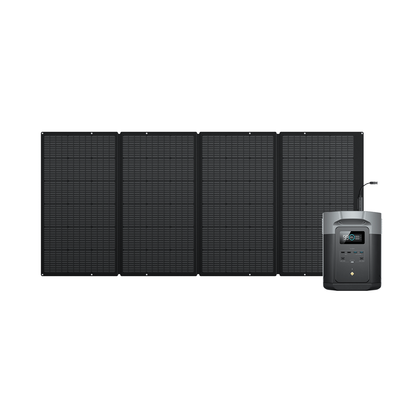 EcoFlow DELTA 2 Max + 400W Solar Panel | 3400W, 2048Wh, X-Boost, Home & Outdoors