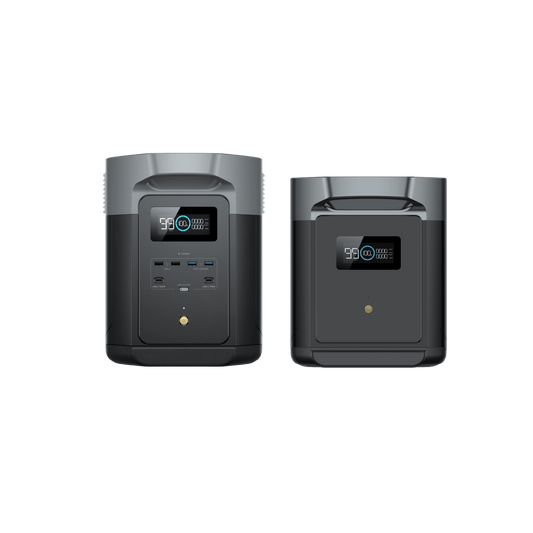 EcoFlow DELTA 2 Max + DELTA 2 Max Extra Battery | 2048Wh, 3400W, X-Stream, 10Y | Expandable to 6144Wh