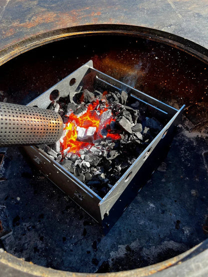 Arteflame Fuel Saver — Charcoal/Wood Heat-Focus Insert (Fits 30″ & 40″ Grills, Steel)