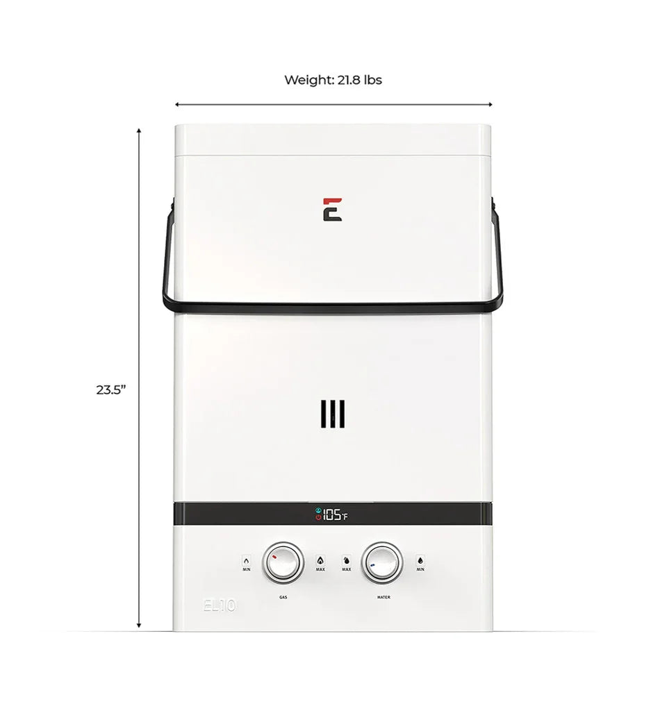 Eccotemp Luxé EL10 3.0 GPM Portable Outdoor Tankless Water Heater