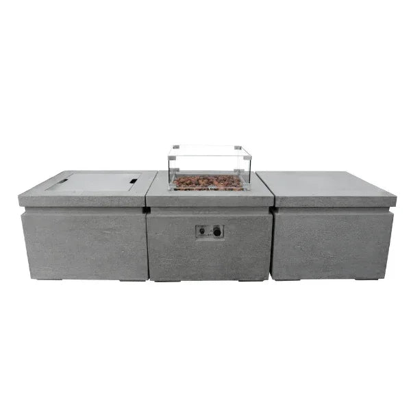 Elementi Manhattan and Aurora Wind Screen For Fire Pit OFG103-WS