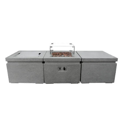 Elementi Manhattan and Aurora Wind Screen For Fire Pit OFG103-WS