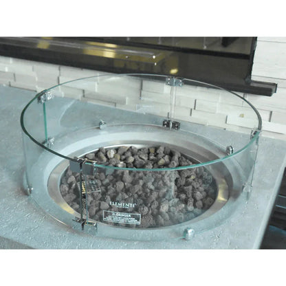 Elementi Fire Table Wind Screen for Metropolis, Columbia, Boulder and Manchester
