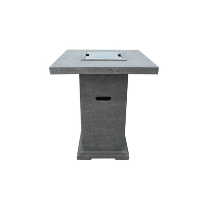 Elementi Montreal Square Concrete Liquid Propane Fire Pit OFG221