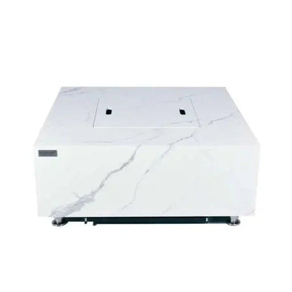 Elementi Plus Bianco 40" Marble Porcelain Fire Table - Bianco White