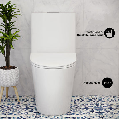 Swiss Madison St. Tropez One Piece Elongated Toilet Dual Vortex Flush 1.1/1.6 gpf with 10" Rough In (6 - Pack)
