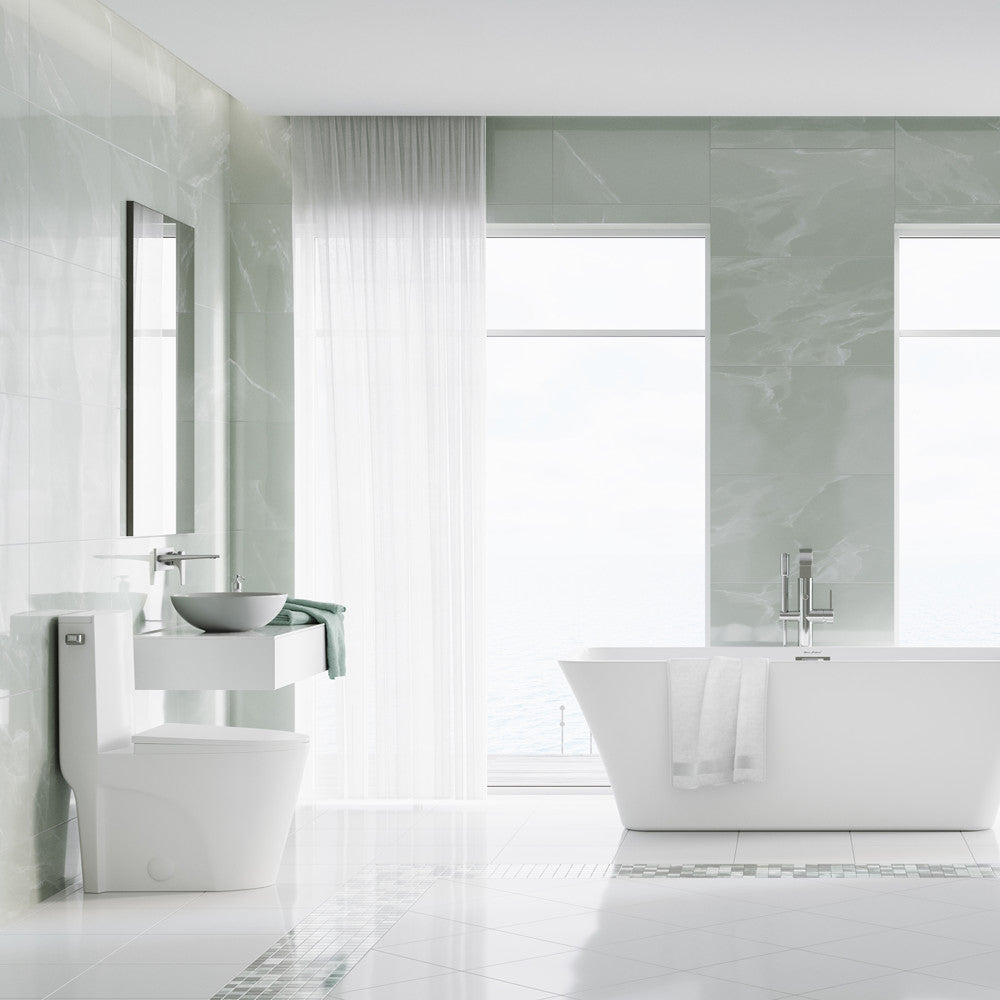 Swiss Madison St. Tropez One-Piece 10" Rough-in 1.28 GPF Left Flush Elongated Toilet in Glossy White (6 - Pack)