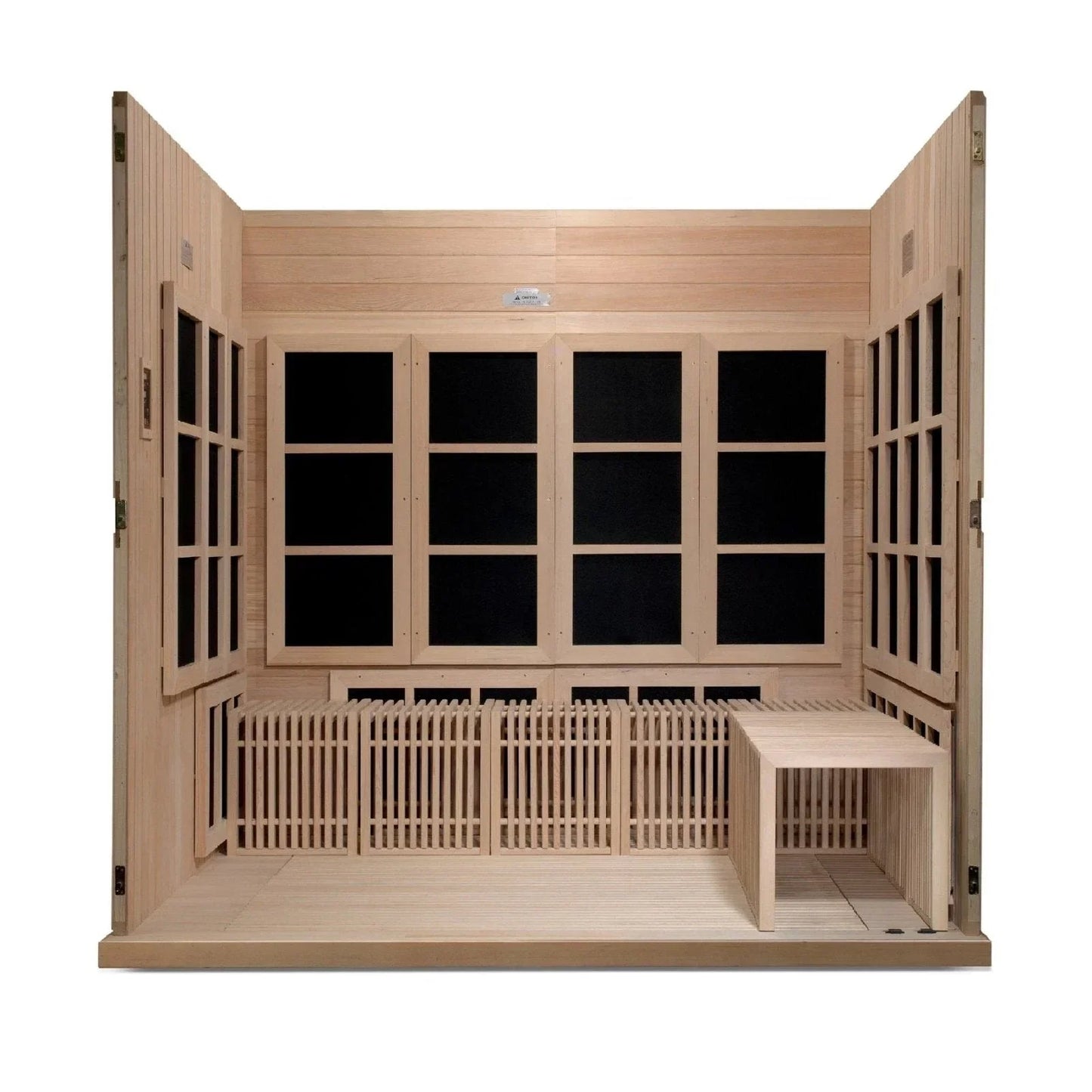 Golden Design Ultra Low EMF 8-Person Dynamic "Catalonia" Infrared Sauna with Hemlock Wood | Model: GDI-6880-02 Elite