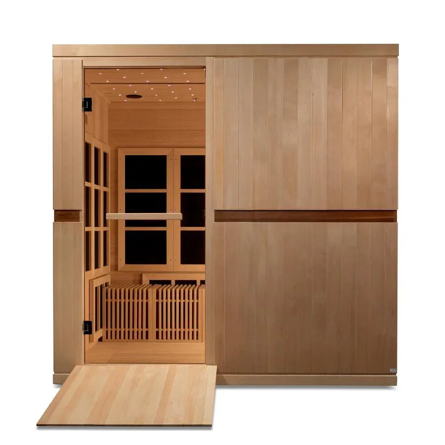 Golden Design Ultra Low EMF 8-Person Dynamic "Catalonia" Infrared Sauna with Hemlock Wood | Model: GDI-6880-02 Elite