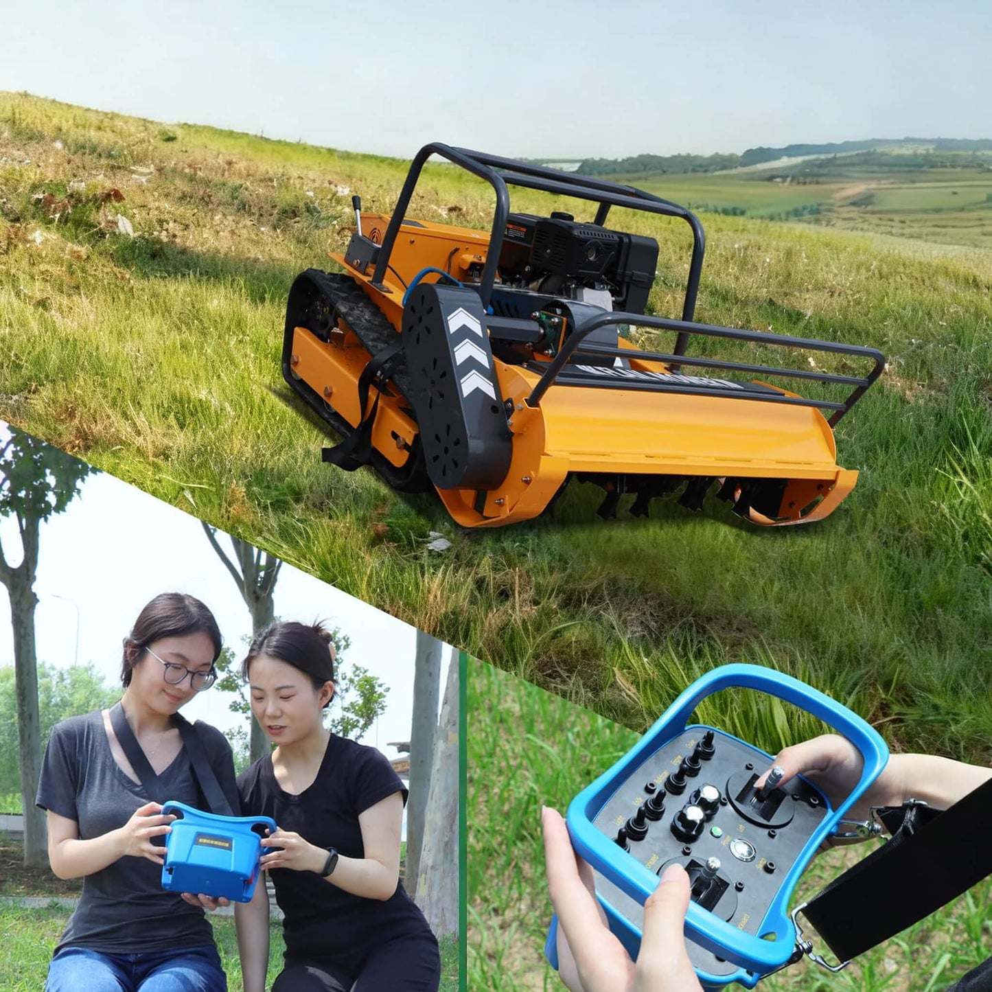 Heavy-Duty 459CC Commercial Remote-Controlled Hybrid Mower (SAK68124)