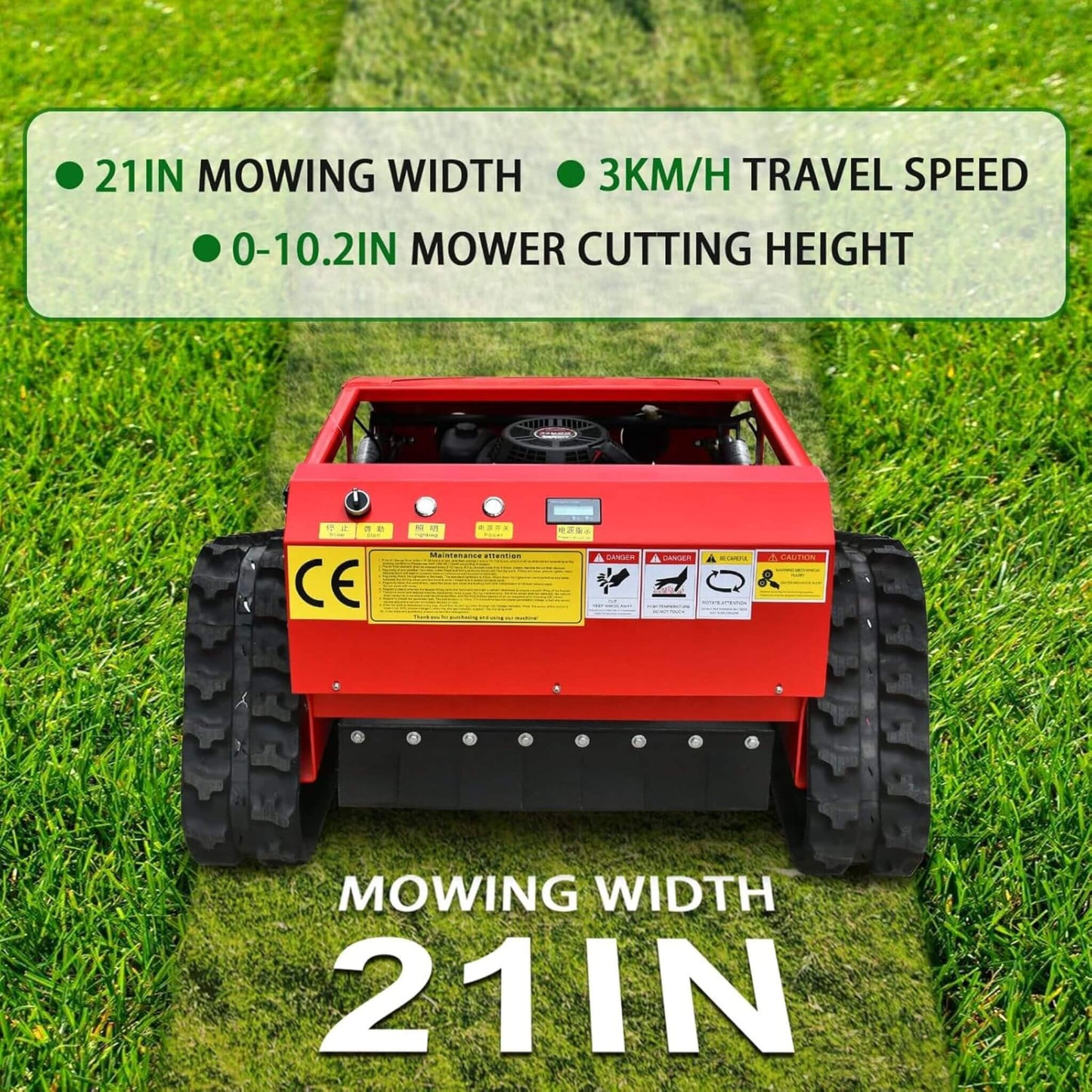 Heavy-Duty Industrial Remote-Controlled Lawn Mower With Adjustable Cutting Height (SAK71239)