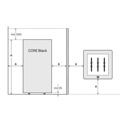 HUUM CORE Black Electric Sauna Heater