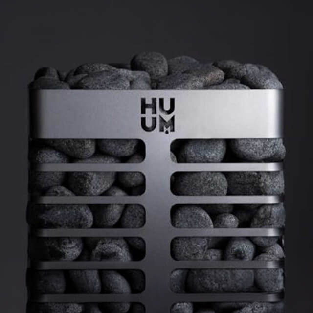 Huum Steel Mini Series 4 Stainless Steel Wall Mount 3.5KW Sauna Heater With Digital Controller & Sauna Stones (SAK91573)