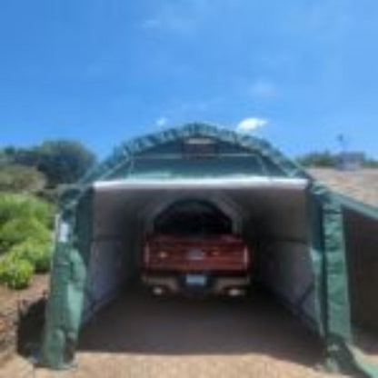 Rhino Shelter | 12’Wx 24’L  x 10’H Instant Garage (Barn Style)