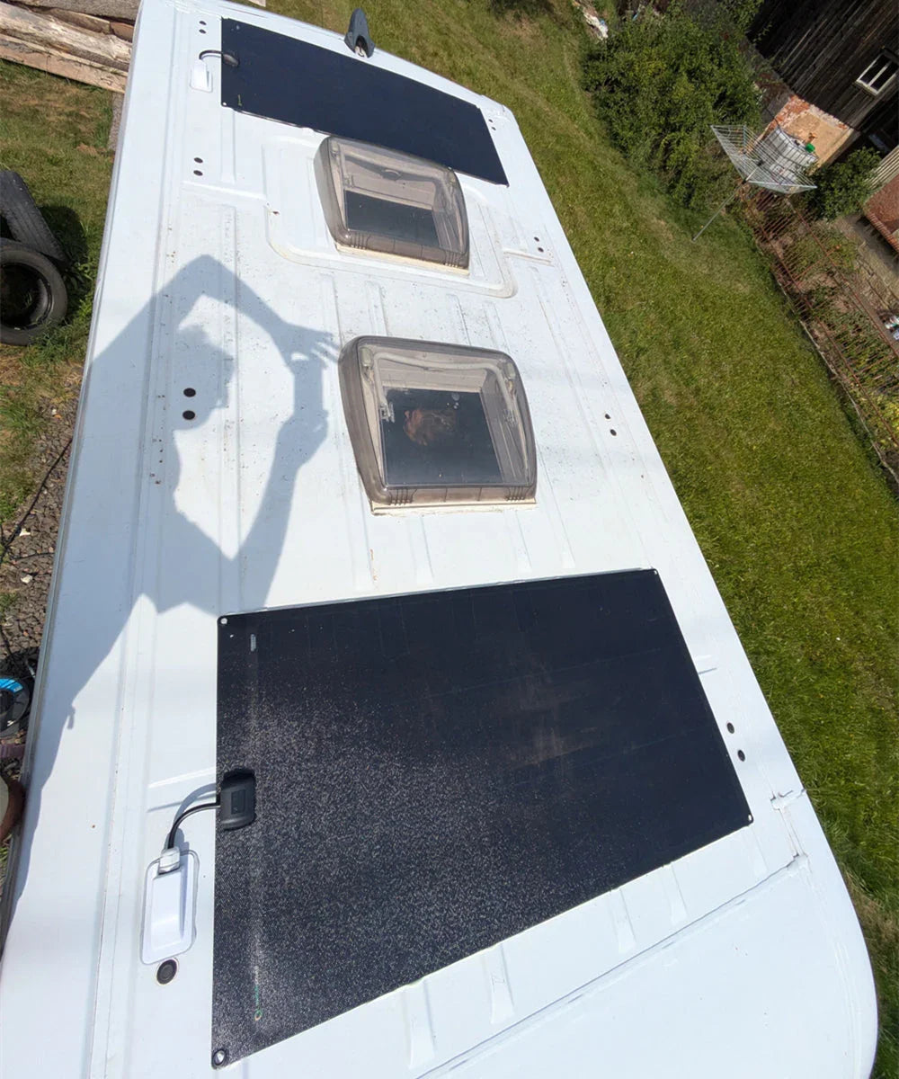 Lensun 130W Full Black Flexible Solar Panel, 25.8% Back Contact Solar Cell