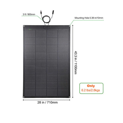 Lensun 150W 12V Black Flexible Solar Panel