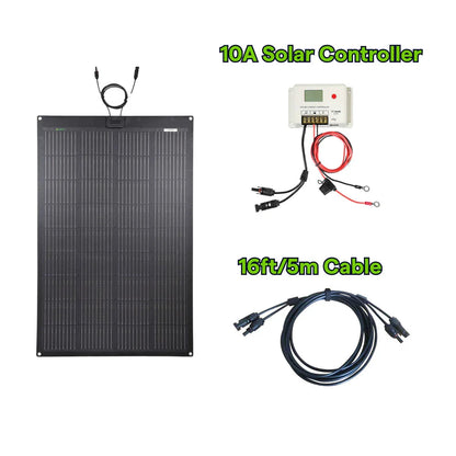 Lensun 150W 12V Black Flexible Solar Panel