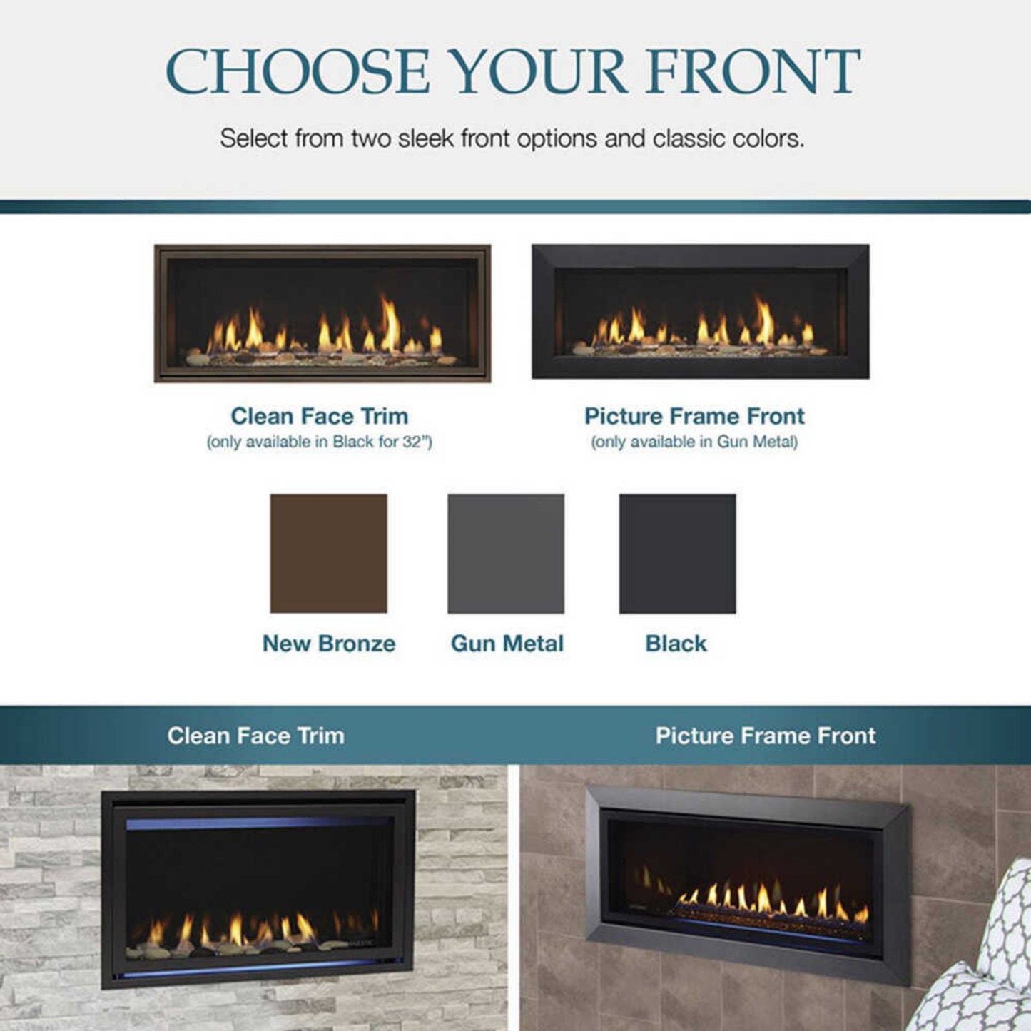Majestic Jade 42" Direct Vent Fireplace [JADE42IL/IN-B] (SAK15926)
