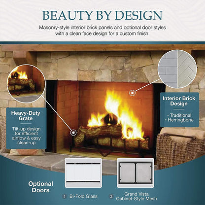 Majestic Biltmore Radiant 36" Open Wood Burning Fireplace [SB60] (SAK13487)