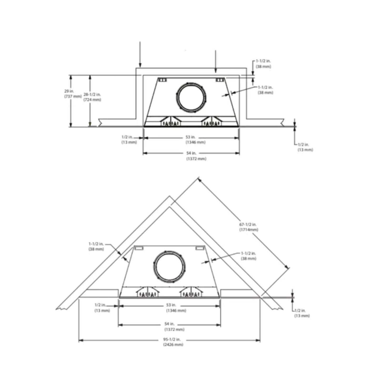 Majestic Castlewood 42" Outdoor Wood Burning Fireplace [ODCASTLEWD-42-B] (SAK32468)