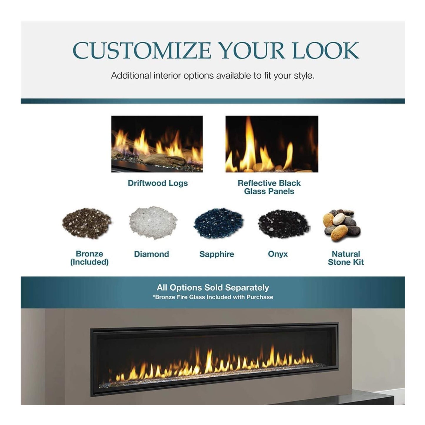 Majestic Echelon II 60" Linear Direct Vent Fireplace [ECHEL60IN-C] (SAK57214)