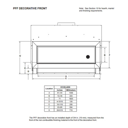 Majestic Echelon II 60" Linear Direct Vent Fireplace [ECHEL60IN-C] (SAK57214)