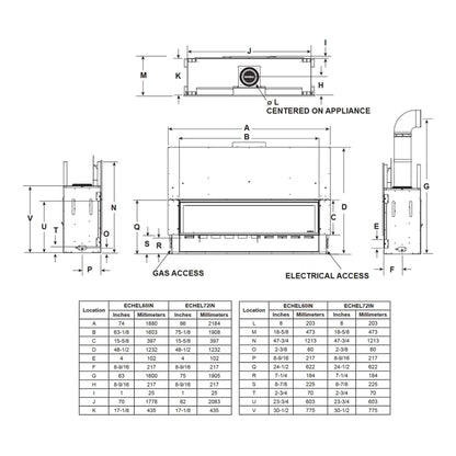Majestic Echelon II 60" Linear Direct Vent Fireplace [ECHEL60IN-C] (SAK57214)