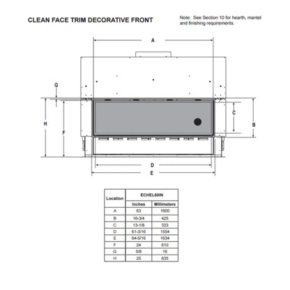 Majestic Echelon II 60" Linear Direct Vent Fireplace [ECHEL60IN-C] (SAK57214)