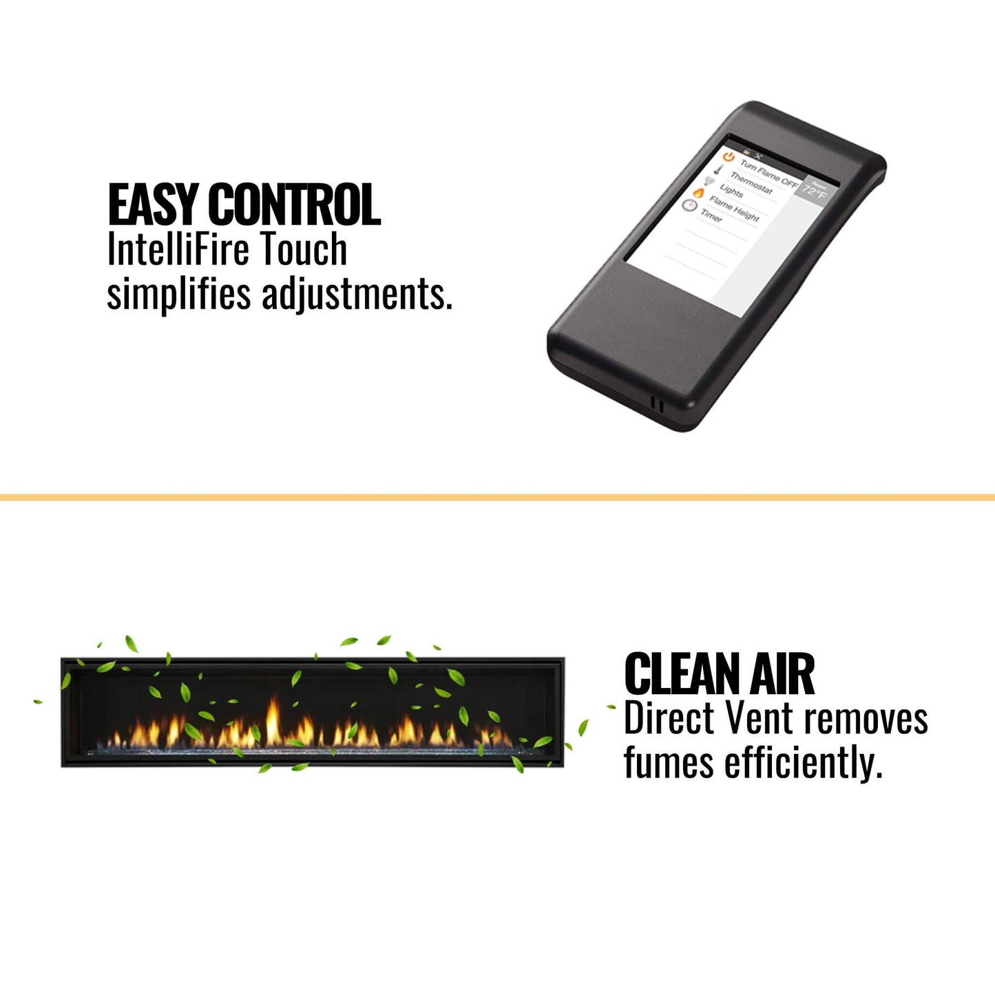 Majestic Echelon II 60" Linear Direct Vent Fireplace [ECHEL60IN-C] (SAK57214)
