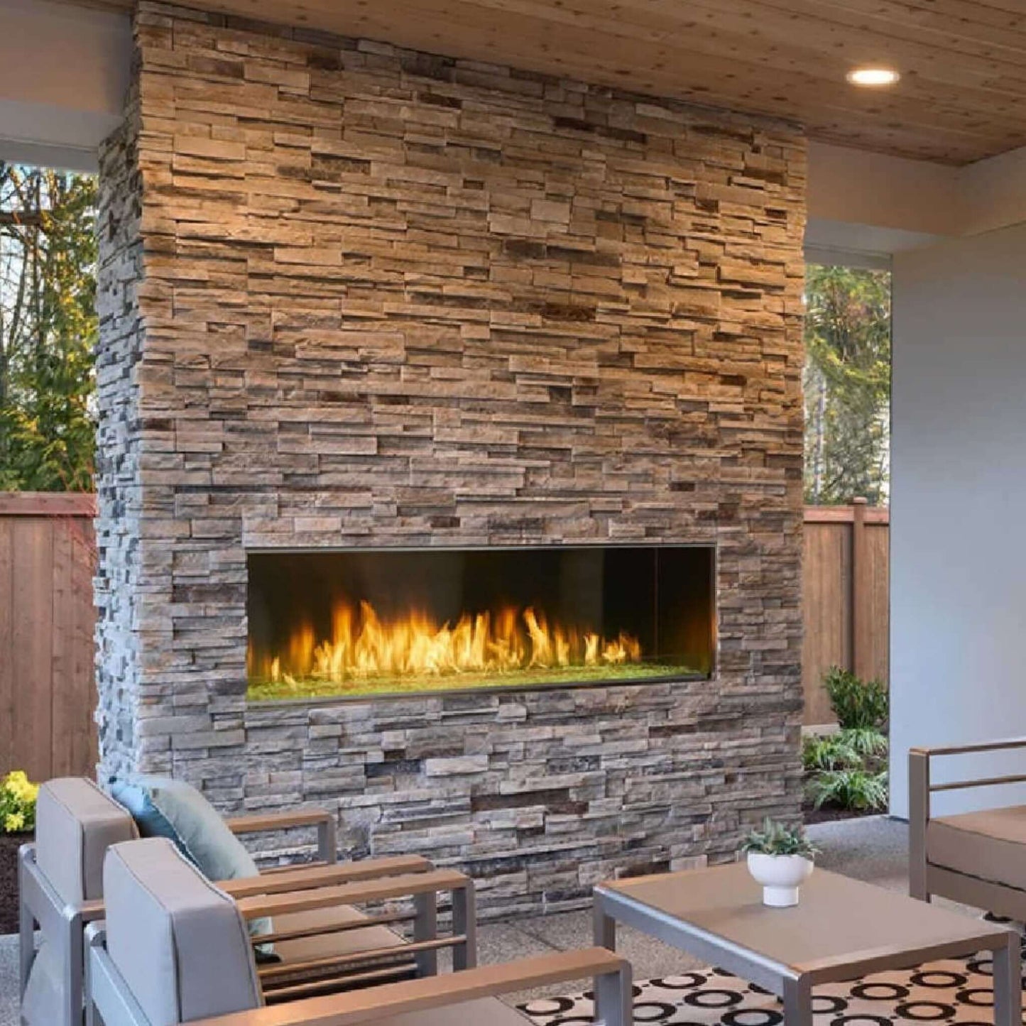 Majestic Lanai 60" Single Sided Linear Outdoor Gas Fireplace [ODLANAIG-60] (SAK94821)