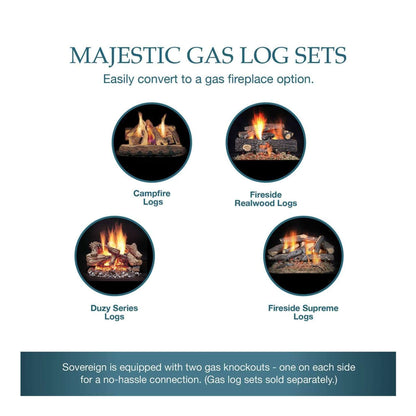 Majestic Sovereign 42" Black Wood Burning Fireplace [SA42R/C] (SAK59347)