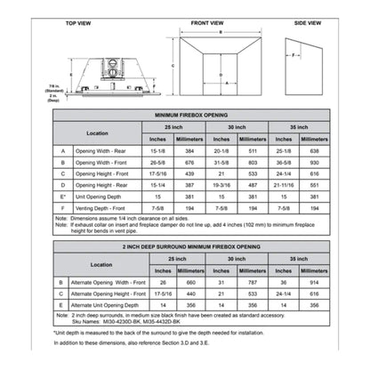 Majestic Trilliant 35" Direct Vent Gas Fireplace Insert [TRILLIANT35IN] (SAK63247)