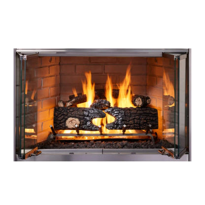 Majestic Villawood 42" Traditional Refractory Outdoor Wood Burning Fireplace [ODVILLA-42T-B] (SAK14358)