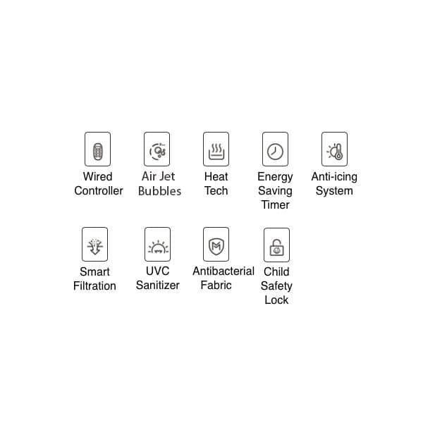 MSpa Tekapo - Comfort Series Square Bubble Spa | 6 Person
