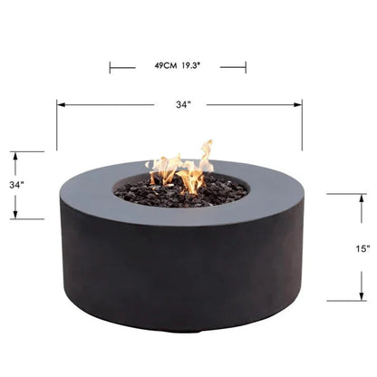 Elementi Modeno - Venice Round Concrete Fire Pit Table