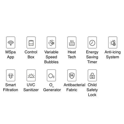 MSpa Mono - Frame Series Inflatable Hot Tub | 6 Person
