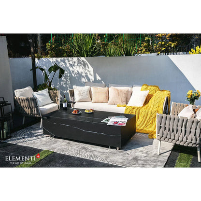 Elementi Plus - Varna Marble Porcelain Fire Table 60"
