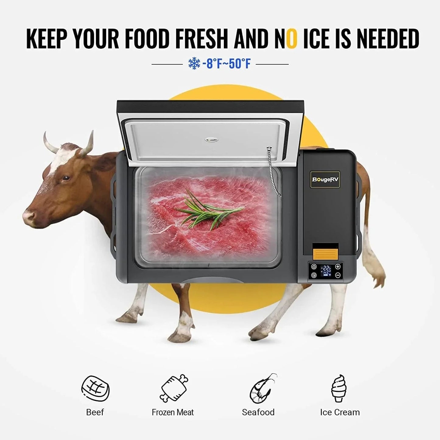 BougeRV CRPRO20 21QT 12V Portable Refrigerator Kit